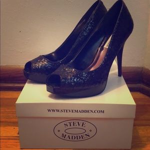 Steve Madden glam glitter heels
